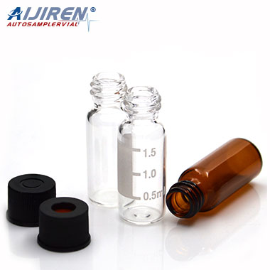 1000pcs 2ml Autosampler Vials+Caps Clear Glass Bottles HPLC 