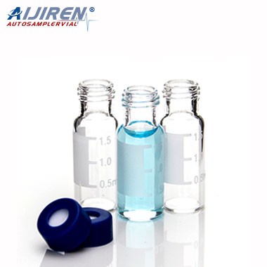 silanized red screw top lid autosampler glass vials