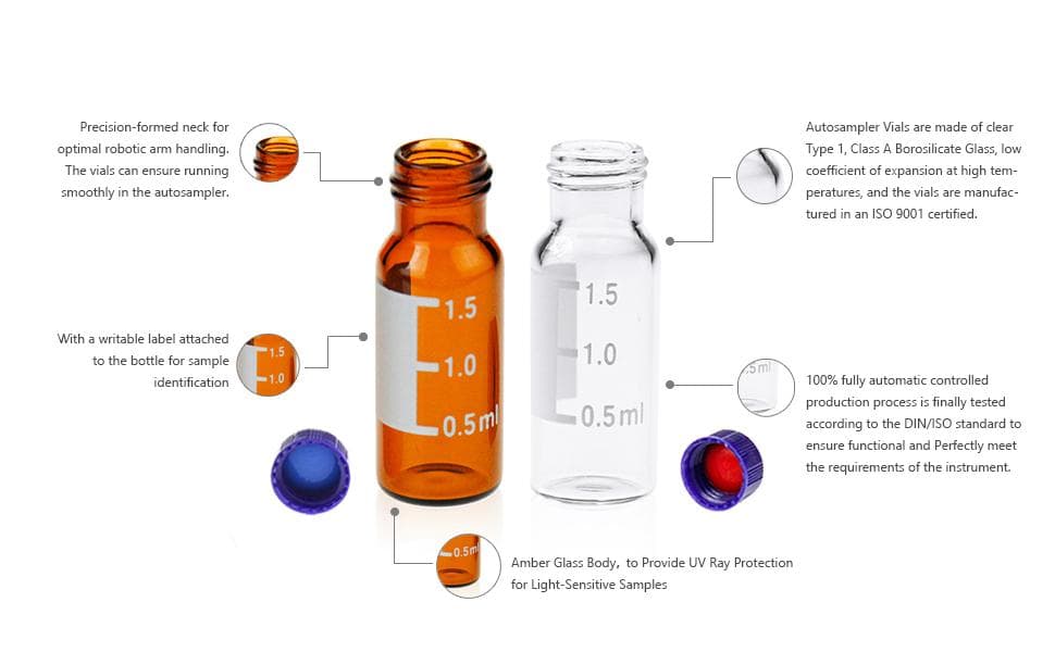 Aijiren 2ml 9mm autosampler vials