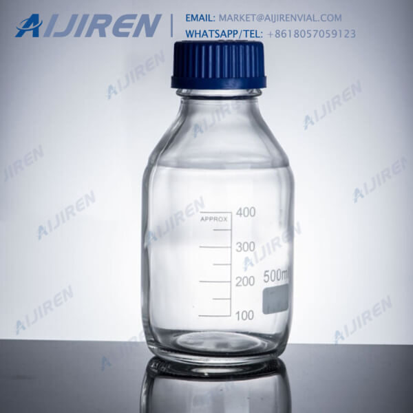 500ml media bottle with blue caps