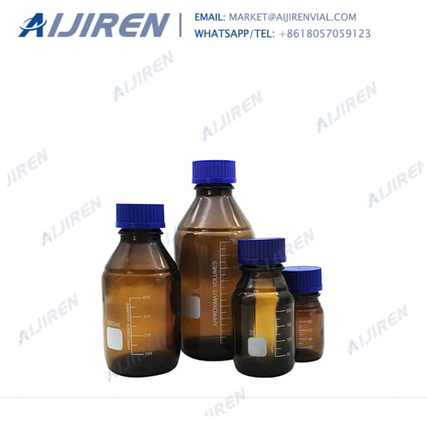 amber 1000ml media bottle with GL45 screw caps