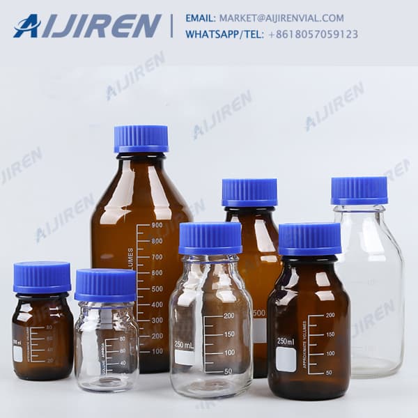 amber 1000ml media bottle with gl45 screw cap