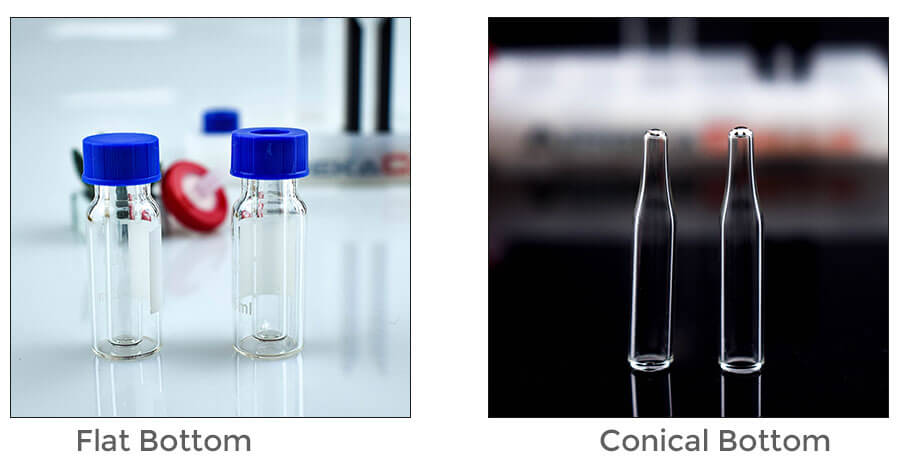 flat bottom of hplc vials insert