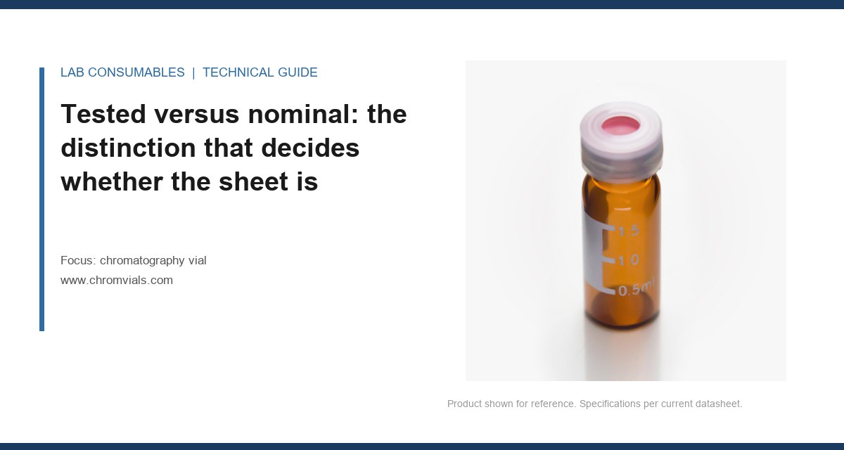 Tested versus nominal: the distinction that decides whether the sheet is