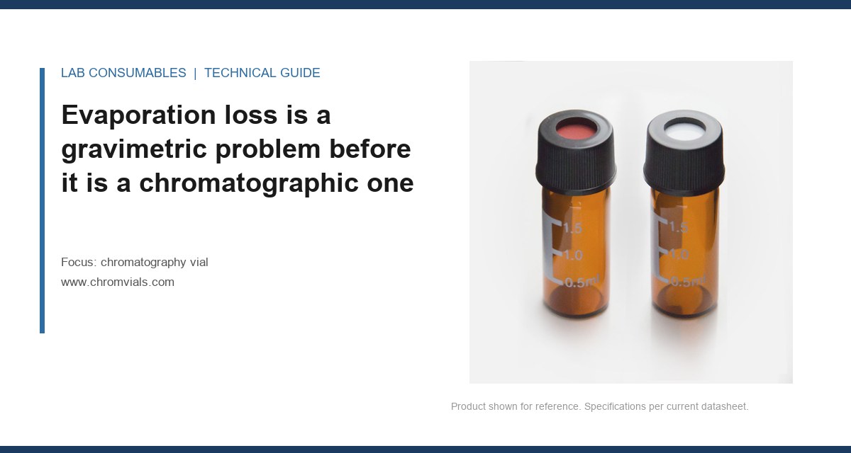 Evaporation loss is a gravimetric problem before it is a chromatographic one